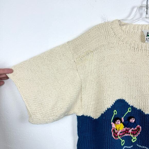 Women's Cream and Yellow Sweater - Picture 6 of 8